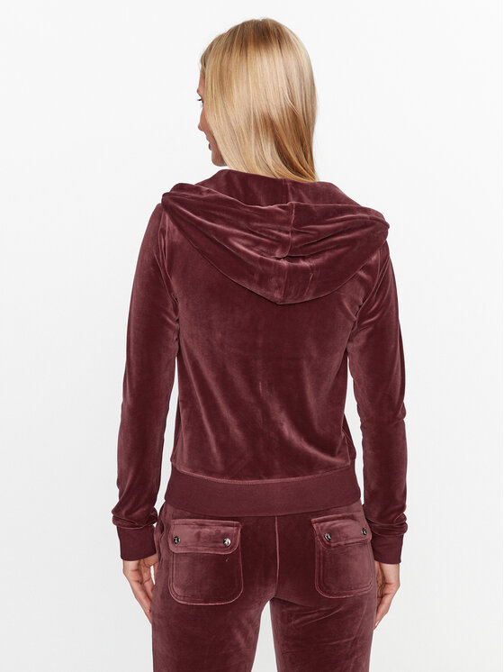 Juicy Couture Juicy Couture Majica dugih rukava Robertson JCAP176 Tamnocrvena Slim Fit