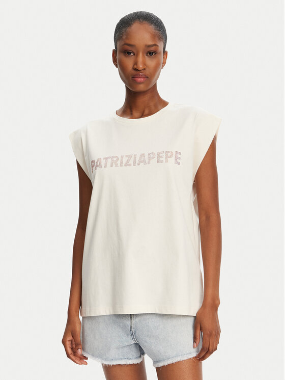 Patrizia Pepe Patrizia Pepe Tricou 2M4418/J295-B823 Bej Regular Fit