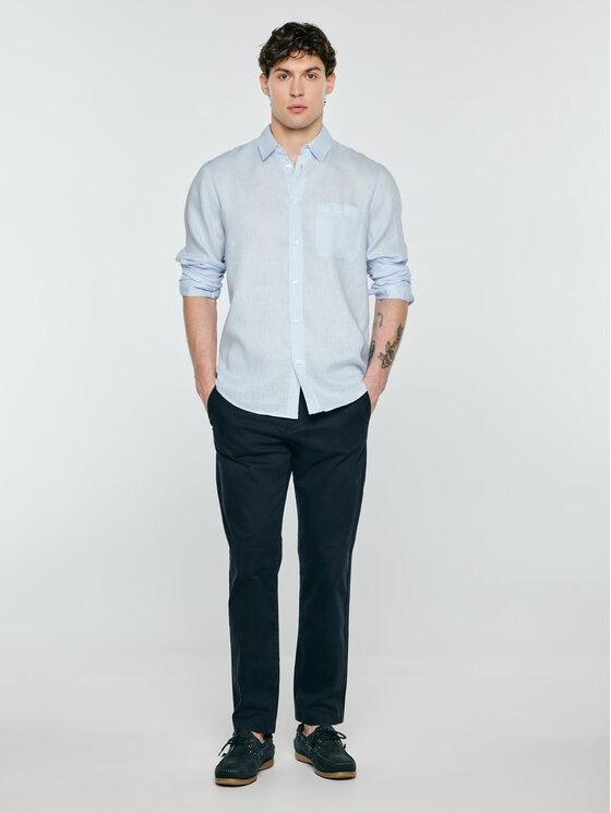 BIG STAR BIG STAR Koszula JIANIS Niebieski Basic Fit