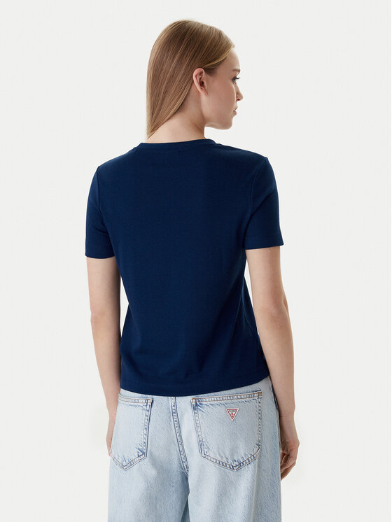 Guess Guess T-shirt V6RI17 KD741 Blu scuro Regular Fit