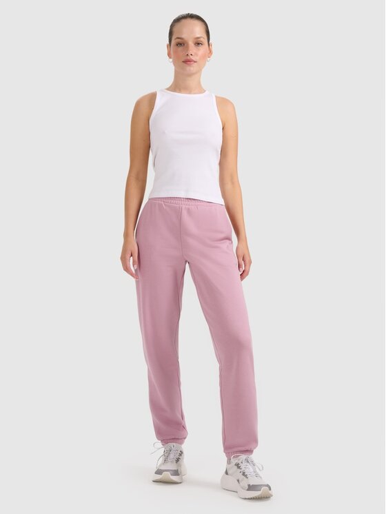 Komplet bluza, body i spodnie dresowe, rozmiar XS, Różowy, 4FRAW25TTROF1613-56S