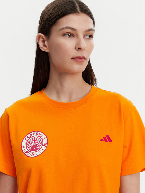 adidas adidas Marškinėliai FARM Graphic JD6293 Oranžinė Regular Fit