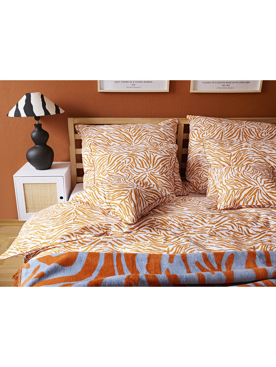 Mumla Mumla Poszewka na poduszkę poszewka zebra Pomarańczowy