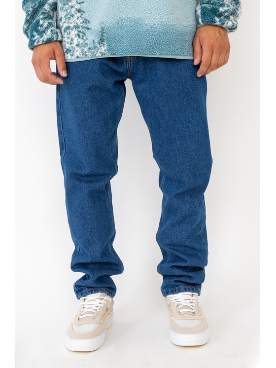 Kamuflage Kamuflage Jeansy Mid-Slim Niebieski Baggy Fit