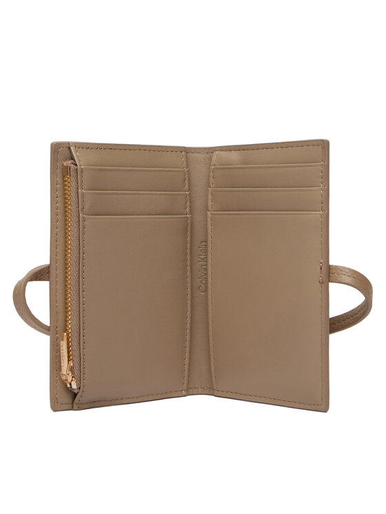 Calvin Klein Calvin Klein Novčanik Emblem Hw Pebble Wallet On Strap LV04F1130G Bež