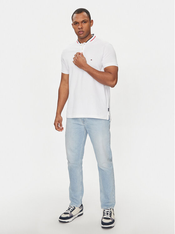 Tommy Hilfiger Tommy Hilfiger Polokošile Mao MW0MW34752 Bílá Slim Fit