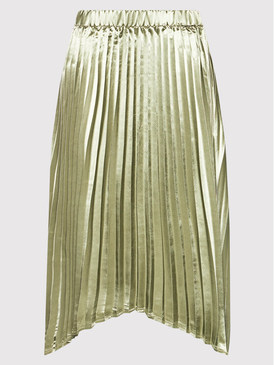 NA-KD NA-KD Plesirana suknja Pleated Asymmetric 1018-007371-1130-581 Zelena Regular Fit