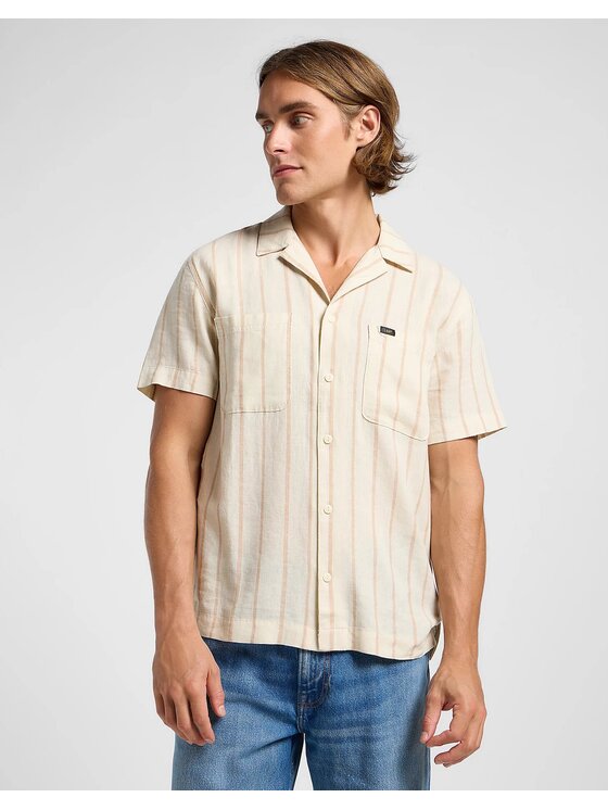 Lee Lee Camicia 2 PKT OVERSHIRT Beige Relaxed Fit