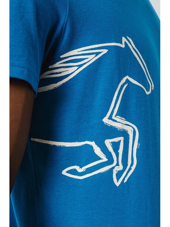 Mustang Mustang T-Shirt Style Austin Niebieski Regular Fit