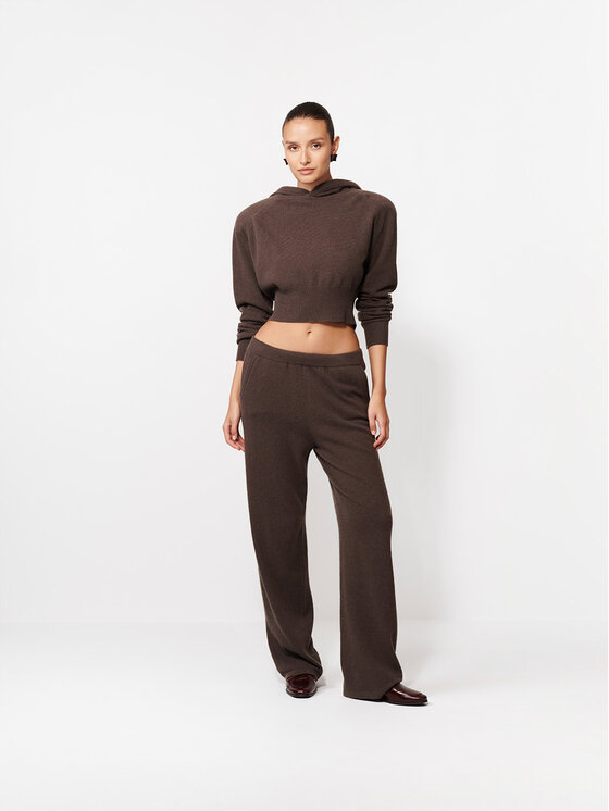 La Mania La Mania Bluza NANA Brązowy ciemny Basic Fit