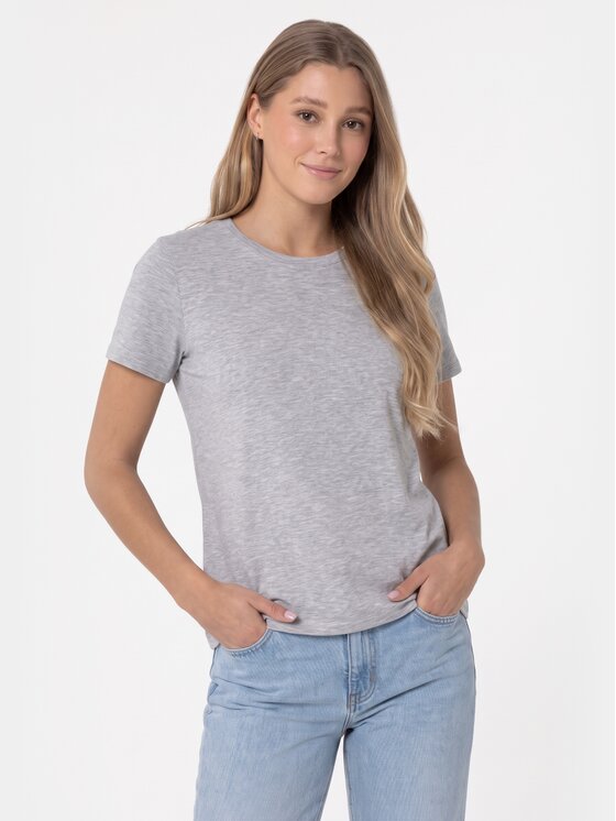 BASICLO BASICLO T-Shirt BSL-004-20 Szary Regular Fit