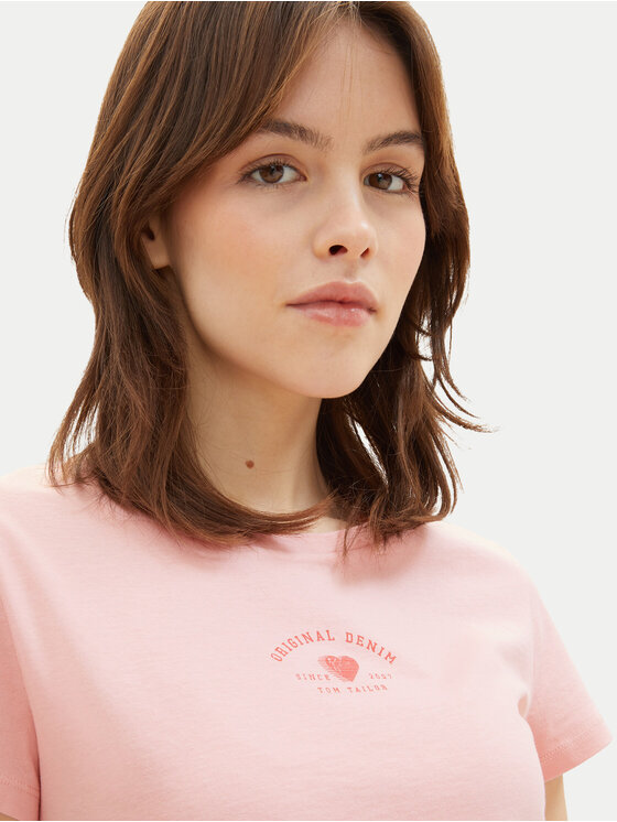 Tom Tailor Denim Tom Tailor Denim T-shirt 1040185 Rosa Regular Fit