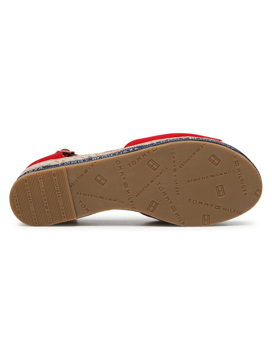 Tommy Hilfiger Tommy Hilfiger Espadryle Rope Wedge Sandal T3A2-31056-0048 M Czerwony
