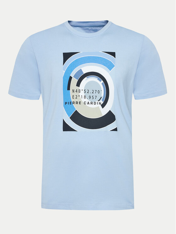 Pierre Cardin Pierre Cardin T-Shirt C5 21050.2101 Himmelblau Regular Fit