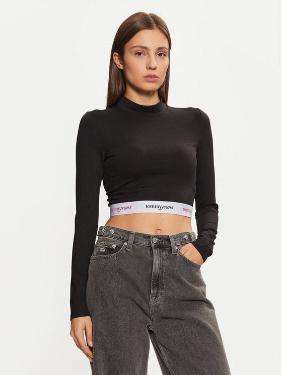 Tommy Jeans Tommy Jeans Bluza DW0DW19510 Črna Slim Fit