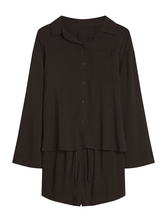 Esotiq Esotiq Pyžamo 43828 Hnědá Regular Fit