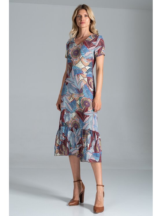 FIGL FIGL Φόρεμα M827 Έγχρωμο Regular Fit