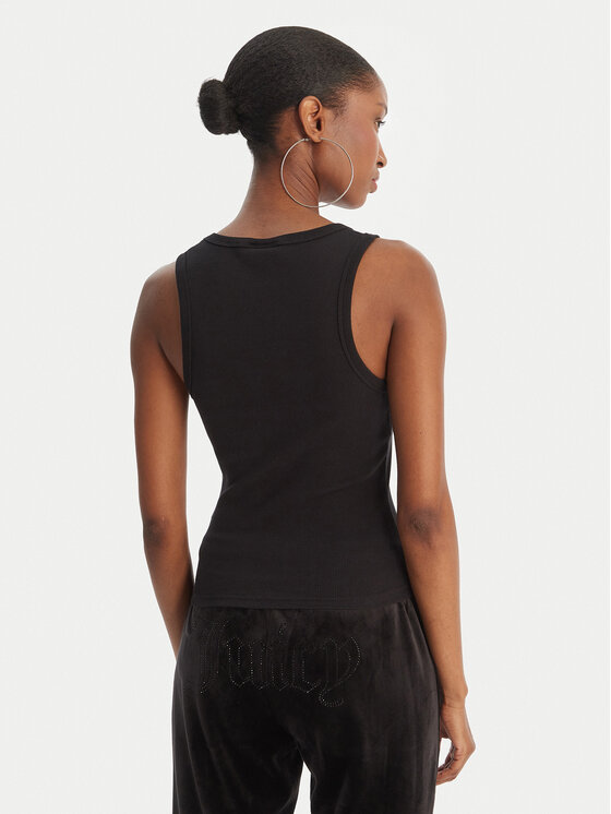 Juicy Couture Juicy Couture Топ Thin Strap JCWLV126308 Чорний Slim Fit