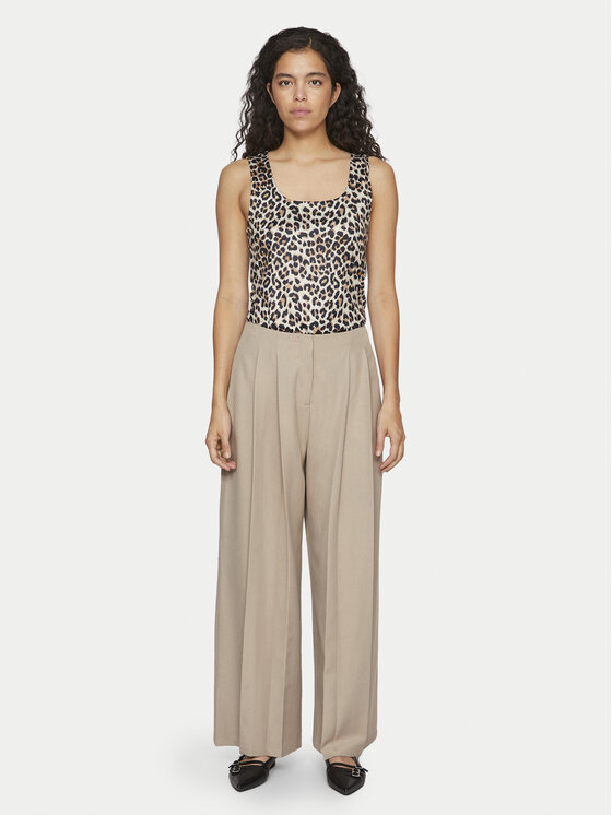 Vila Vila Top Kenza 14106850 Smeđa Slim Fit