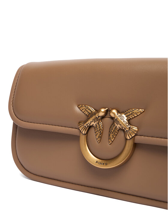 PINKO PINKO Дамска чанта Love Box Baguette Al 25-26 PLTT 105083 A26L Кафяв