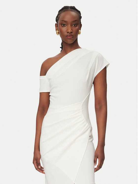 Rinascimento Rinascimento Rochie cocktail CFC0127793003 Alb Slim Fit