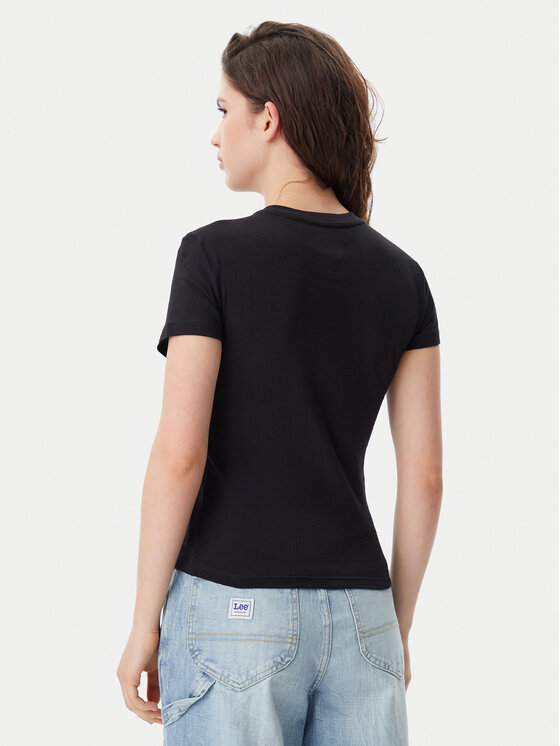 Tommy Jeans Tommy Jeans T-Shirt Tonal Linear DW0DW20315 Czarny Slim Fit