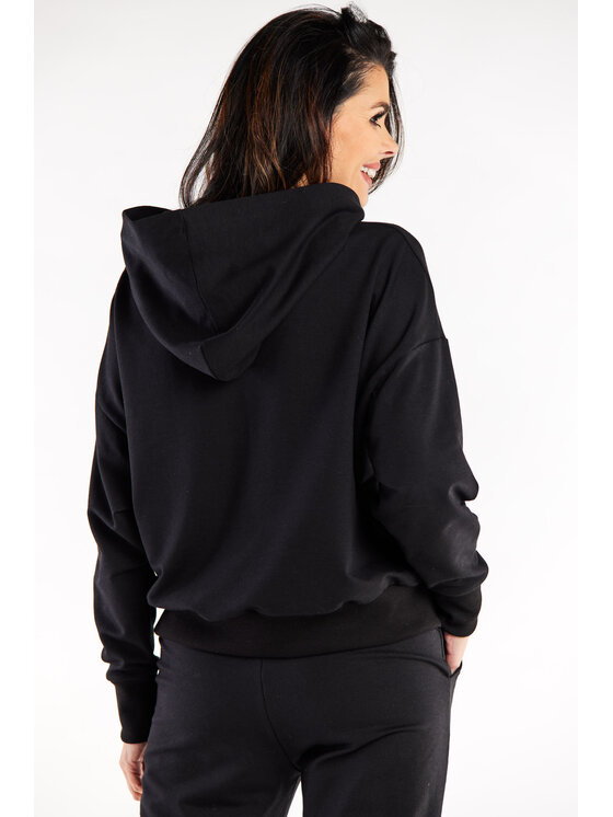 Infinite You Infinite You Mikina M318 Čierna Basic Fit