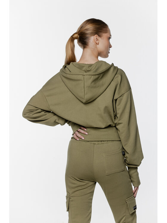 Pilawski Pilawski Bluza BLUZA KHAKI KRÓTKA ZAPINANA DAMSKA Khaki Oversize