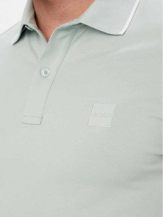 BOSS BOSS Pólóing Passertip 50507699 Türkizkék Slim Fit
