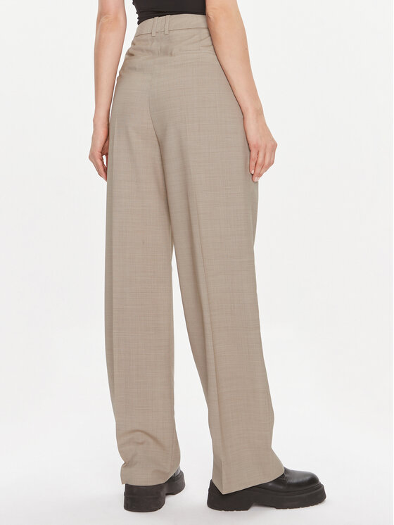 BOSS Boss Bavlnené nohavice Tenly 50505608 Béžová Straight Fit