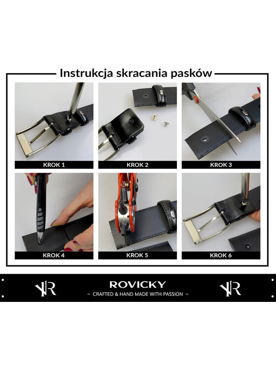 Rovicky Rovicky Pasek Męski R-PS-01 Czarny