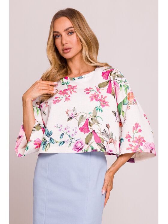 Made of Emotion Made of Emotion Bluza M844 Kolorowy Baggy Fit