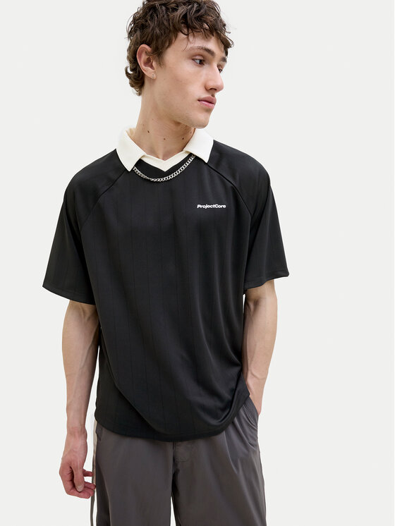 Jack&Jones Jack&Jones Polo majica Lido 12276758 Črna Loose Fit