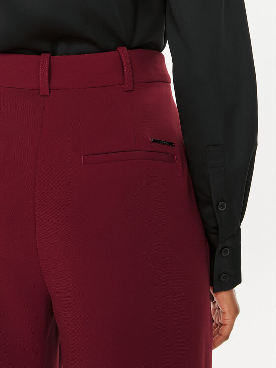 Calvin Klein Calvin Klein Spodnie materiałowe K20K207155 Czerwony Wide Leg