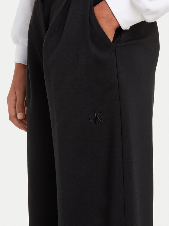 Calvin Klein Jeans Calvin Klein Jeans Pantaloni din material IG0IG02690 Negru Wide Leg
