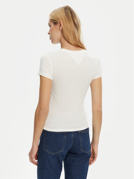Tommy Jeans Tommy Jeans T-Shirt DW0DW20459 Biały Slim Fit