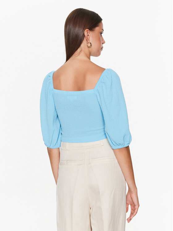 Blusa EDT6881001 Blu Fitted Fit