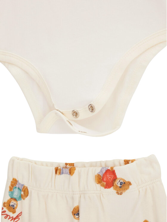 Guess Guess Комплект боди, панталони и чорапи H6YG08 K4134 Кремав