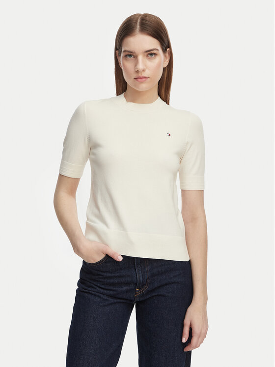 Tommy Hilfiger Tommy Hilfiger Džemper WW0WW49705 Žuta Slim Fit