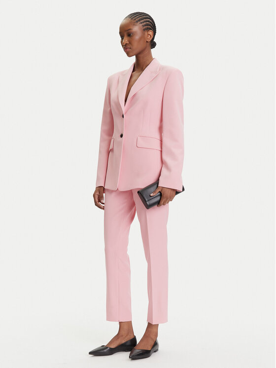 HUGO HUGO Bavlnené nohavice Hedima-1 50544742 Ružová Slim Fit