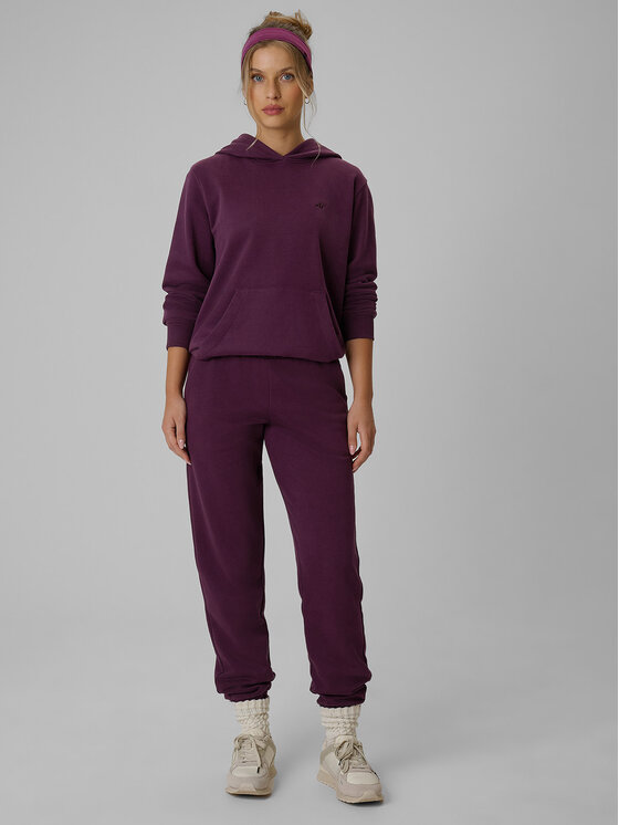 4F 4F Bluza BASIC+ Fioletowy Relaxed Fit