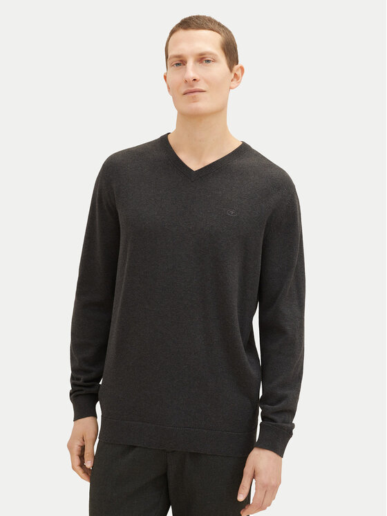 Męski Sweter Tom Tailor, Rozmiar L, Szary, 1038427
