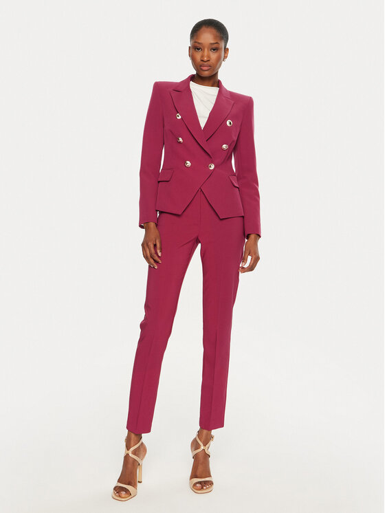 Rinascimento Rinascimento Штани з тканини CFC0119993003 Рожевий Slim Fit
