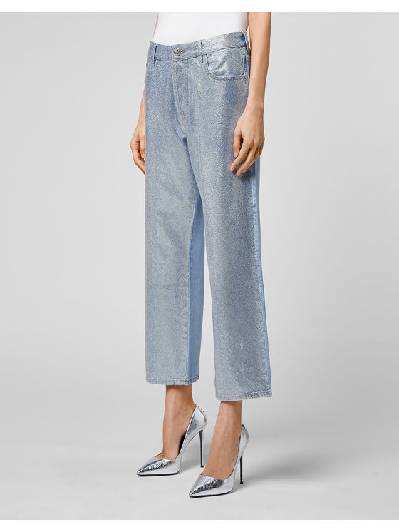 PHILIPP PLEIN PHILIPP PLEIN Džínsy 3177 Modrá Wide Leg