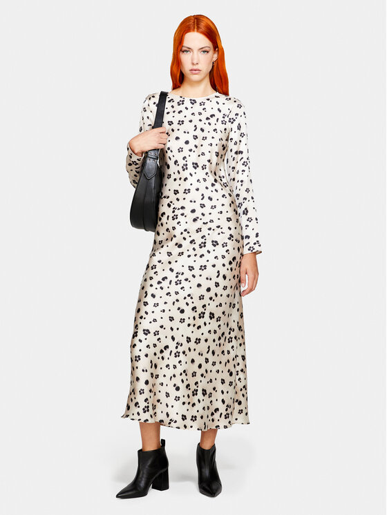 Sisley Rochie de zi 4V2XLV04R Bej Regular Fit