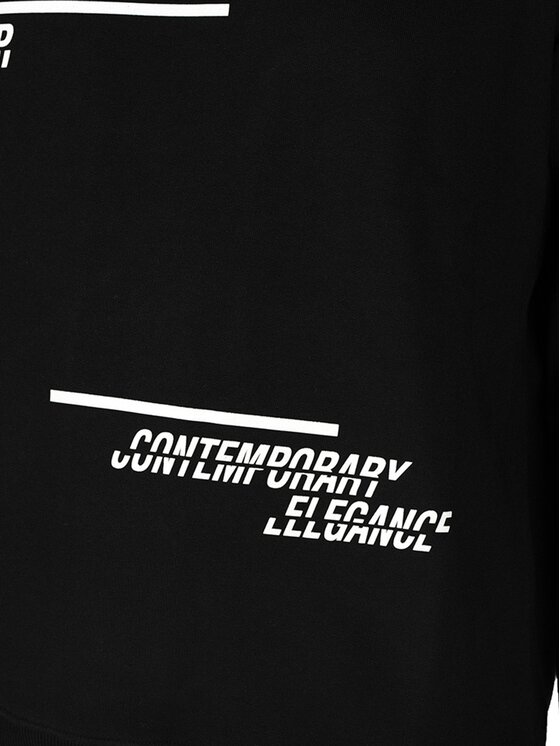 Les Hommes Les Hommes Mikina LJH202-757P | Sweatshirt Černá Regular Fit