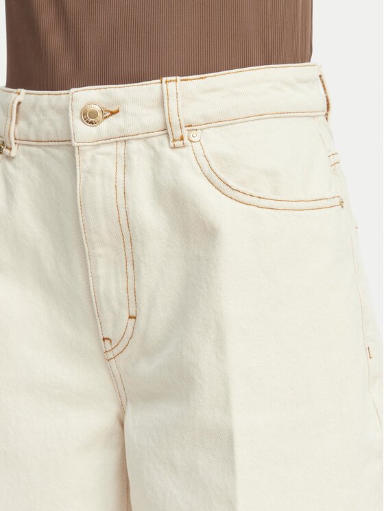 HUGO HUGO Jeans hlače Gimine_5 50561201 Écru Barrel Fit