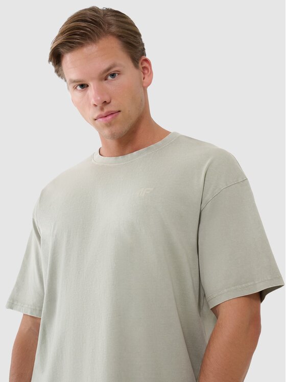 4F 4F T-Shirt 4FWSS25TTSHM1961-44S Zielony Oversize