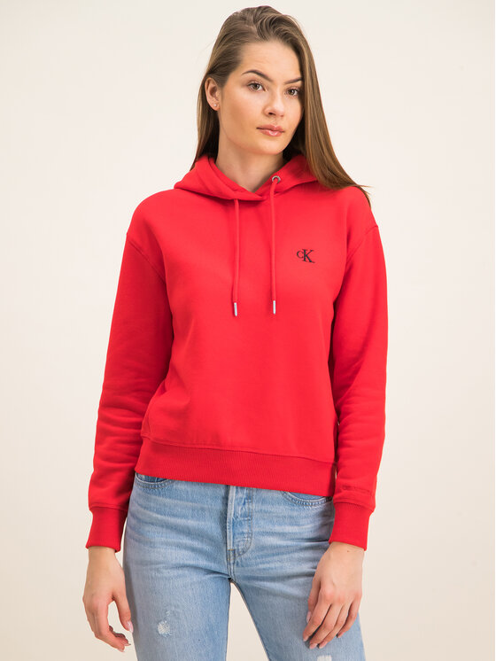 Calvin Klein Jeans Sweatshirt Embroidered Logo J20J213178 Rouge