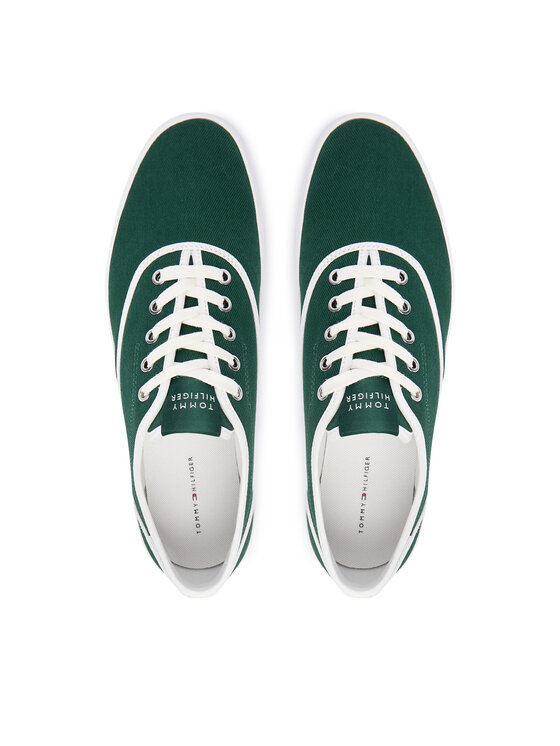 Tommy Hilfiger Tommy Hilfiger Гуменки Th Vulc Cup Long Lace Canvas FM0FM05874 Зелен